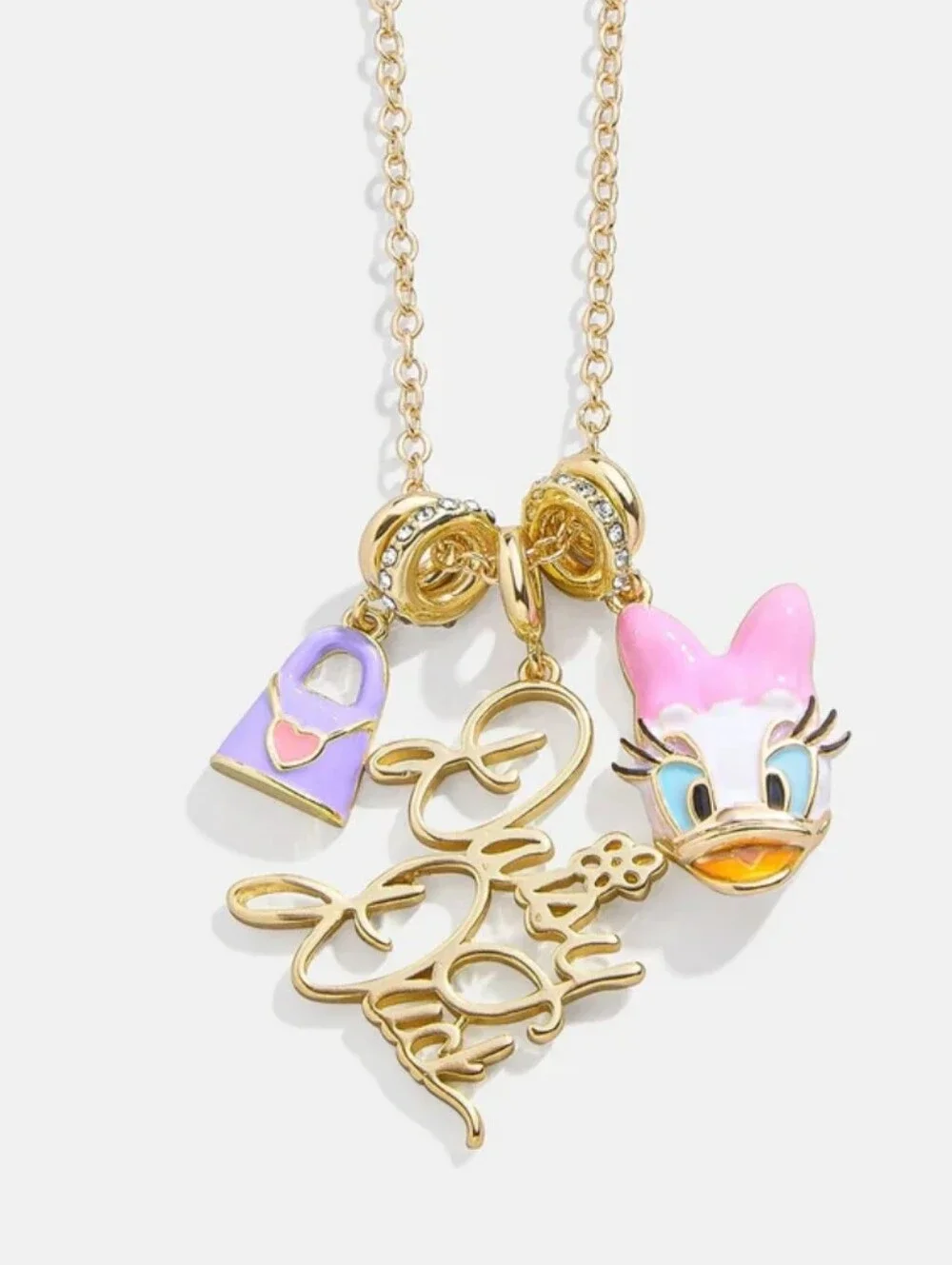 BaubleBar Disney Daisy Duck Cluster Charm Necklace